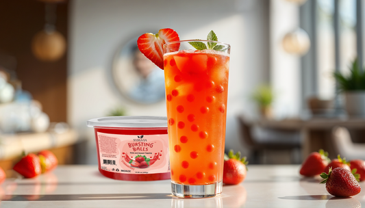 Strawberry Bursting Boba with Syruvia: The Sweet Sensation You Need to Try