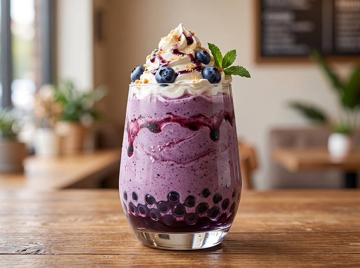 Blueberry Cheesecake Boba Shake