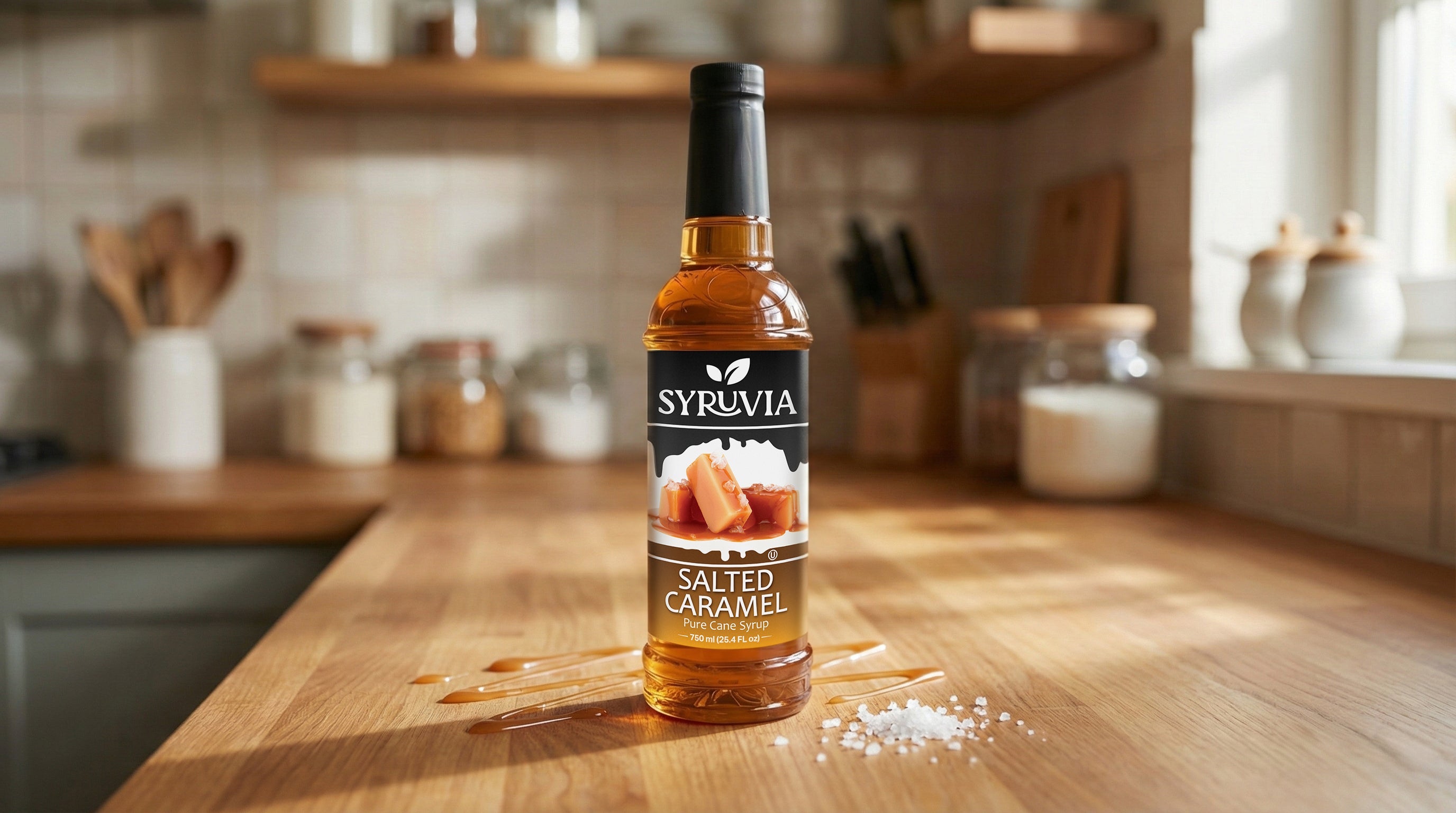 Syruvia Salted Caramel Syrup – Smooth & Perfectly Balanced Flavor