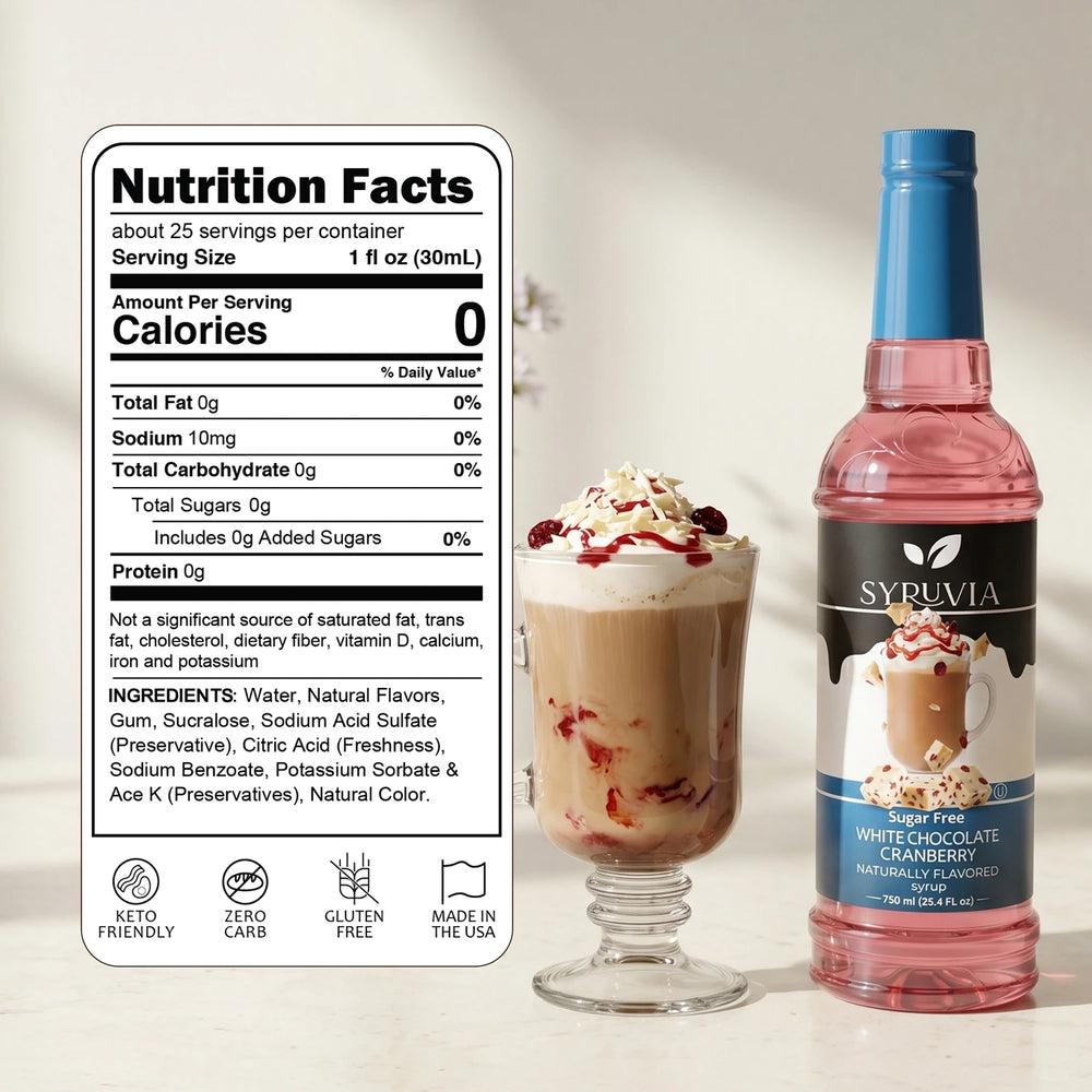 Sugar Free White Chocolate Cranberry Syrup