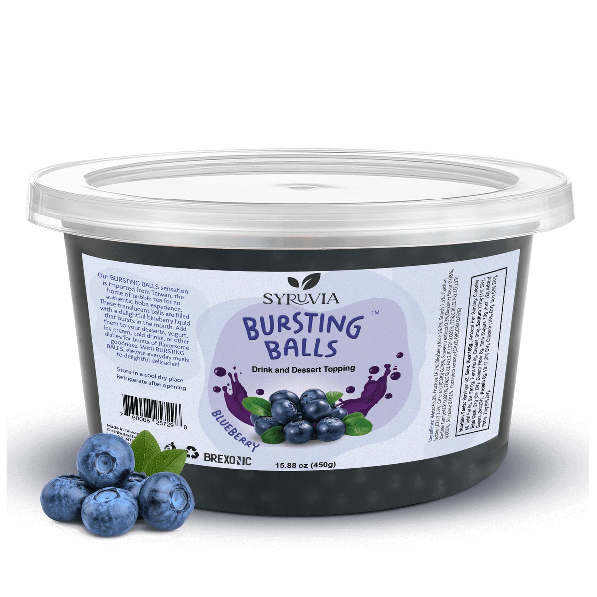 1 LB Blueberry Flavored Popping Boba signature recipe