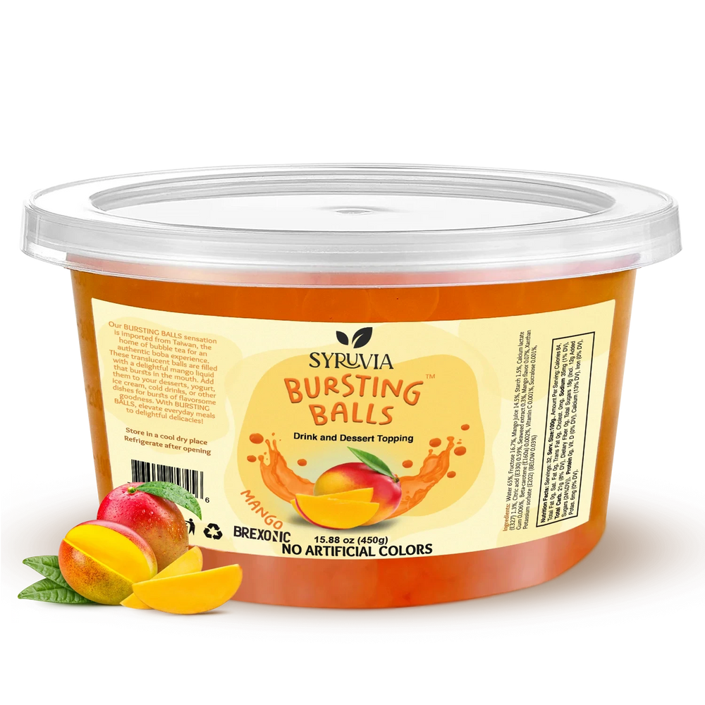 1 LB Mango Flavored Popping Boba