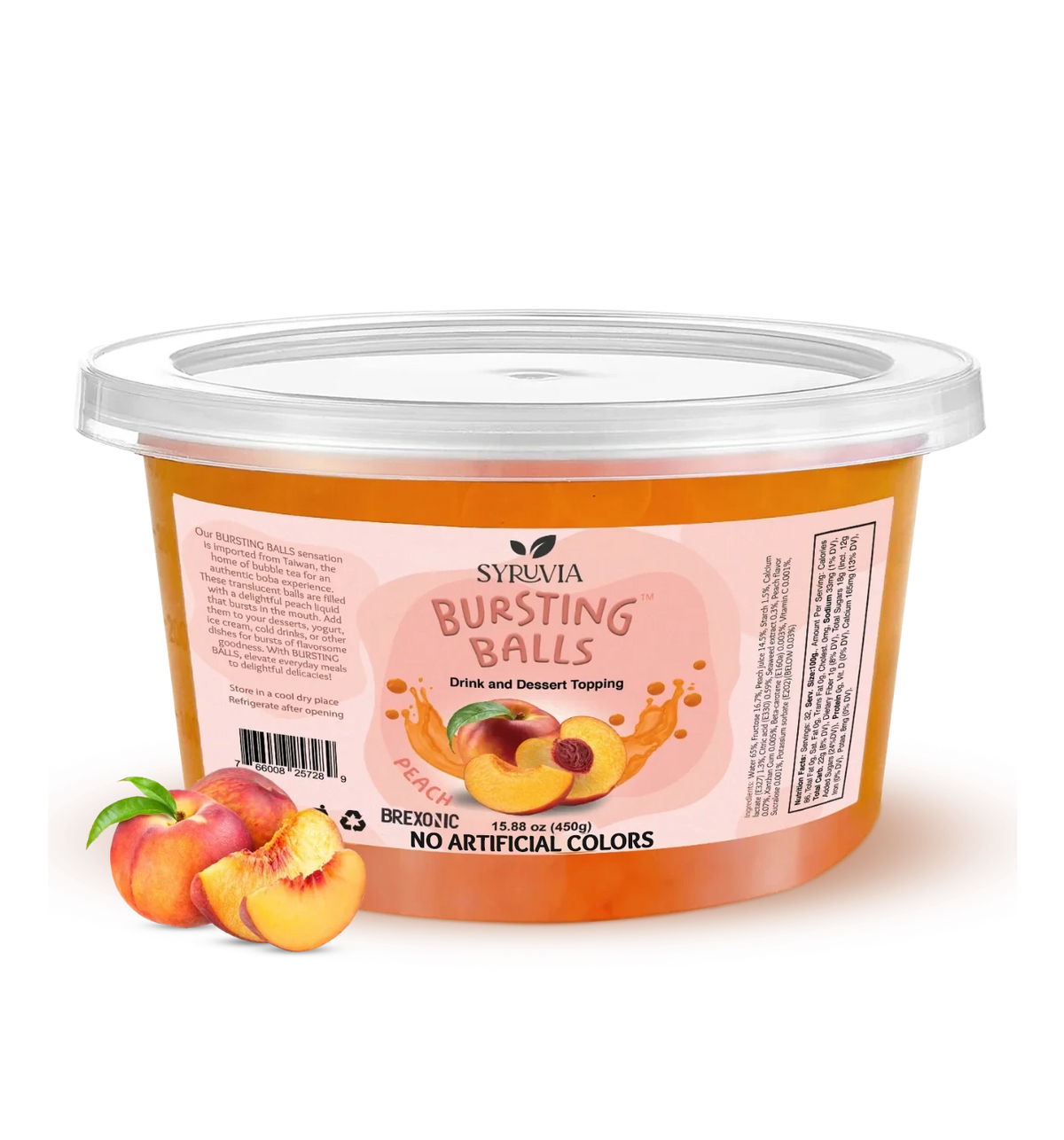 1 LB Peach Flavored Popping Boba signature recipe