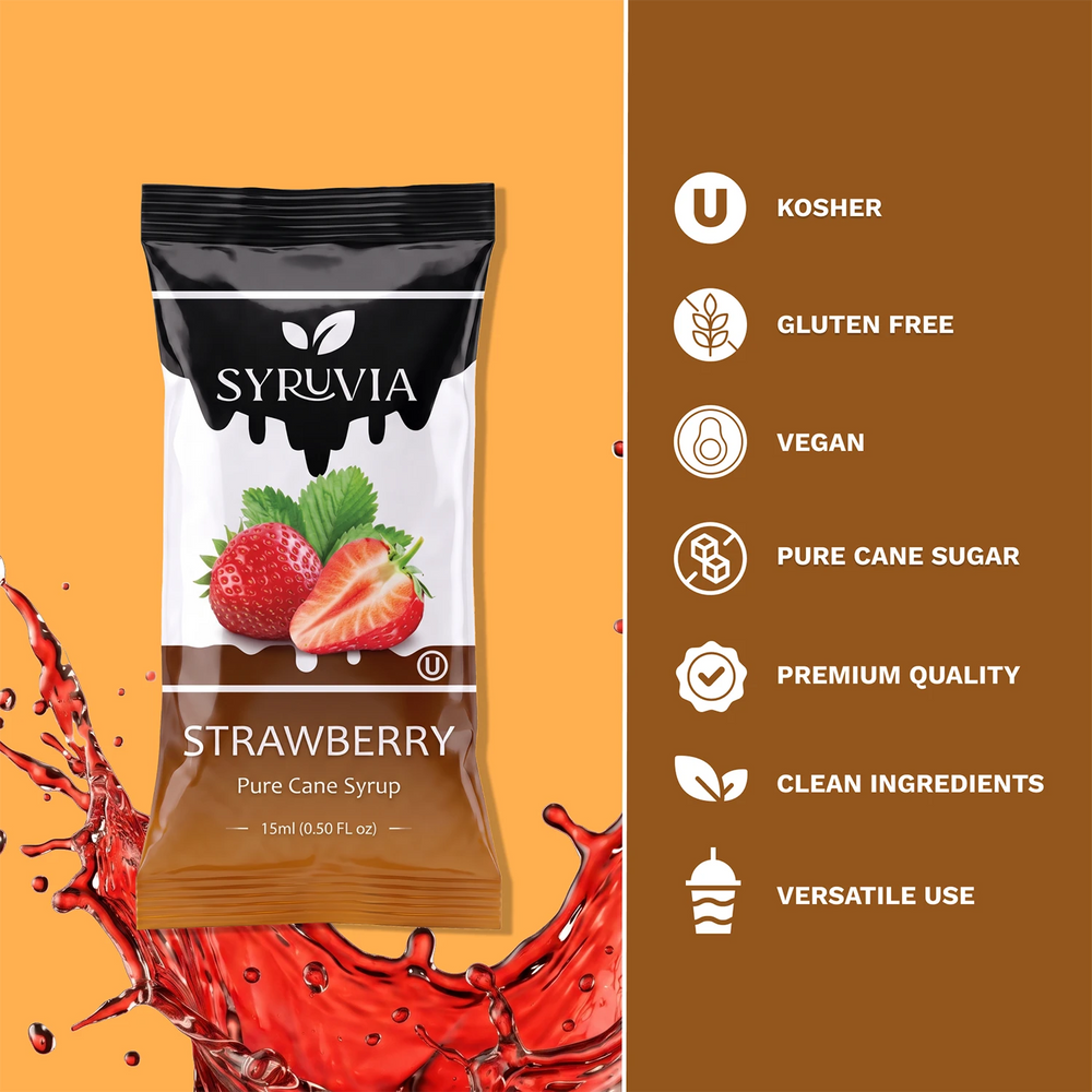 Strawberry Syrup Pouches