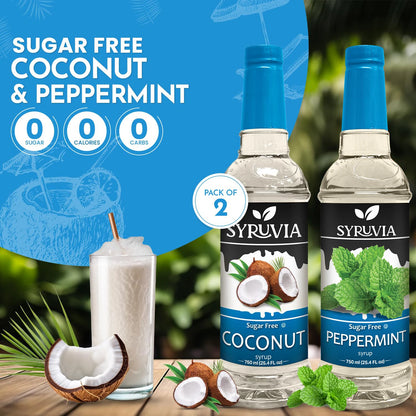 Variety Pack, Sugar-Free Peppermint, and Coconut Syrup