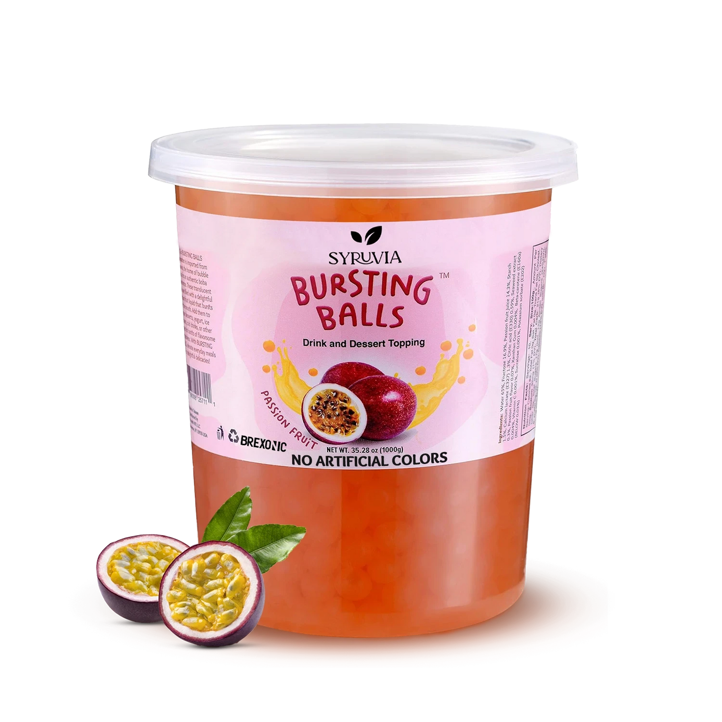 2 LB Passion Fruit Flavored Popping Boba