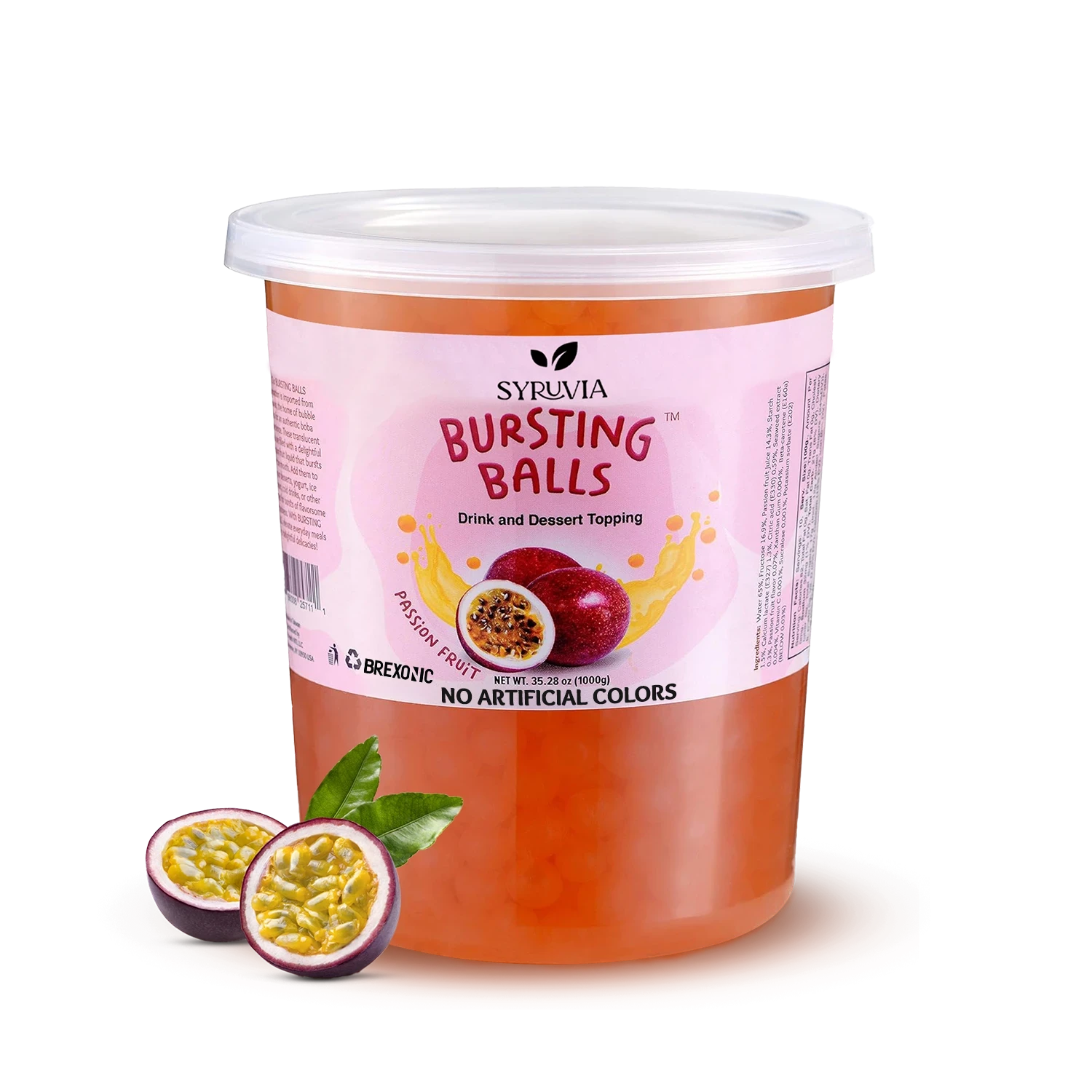 2 LB Passion Fruit Flavored Popping Boba