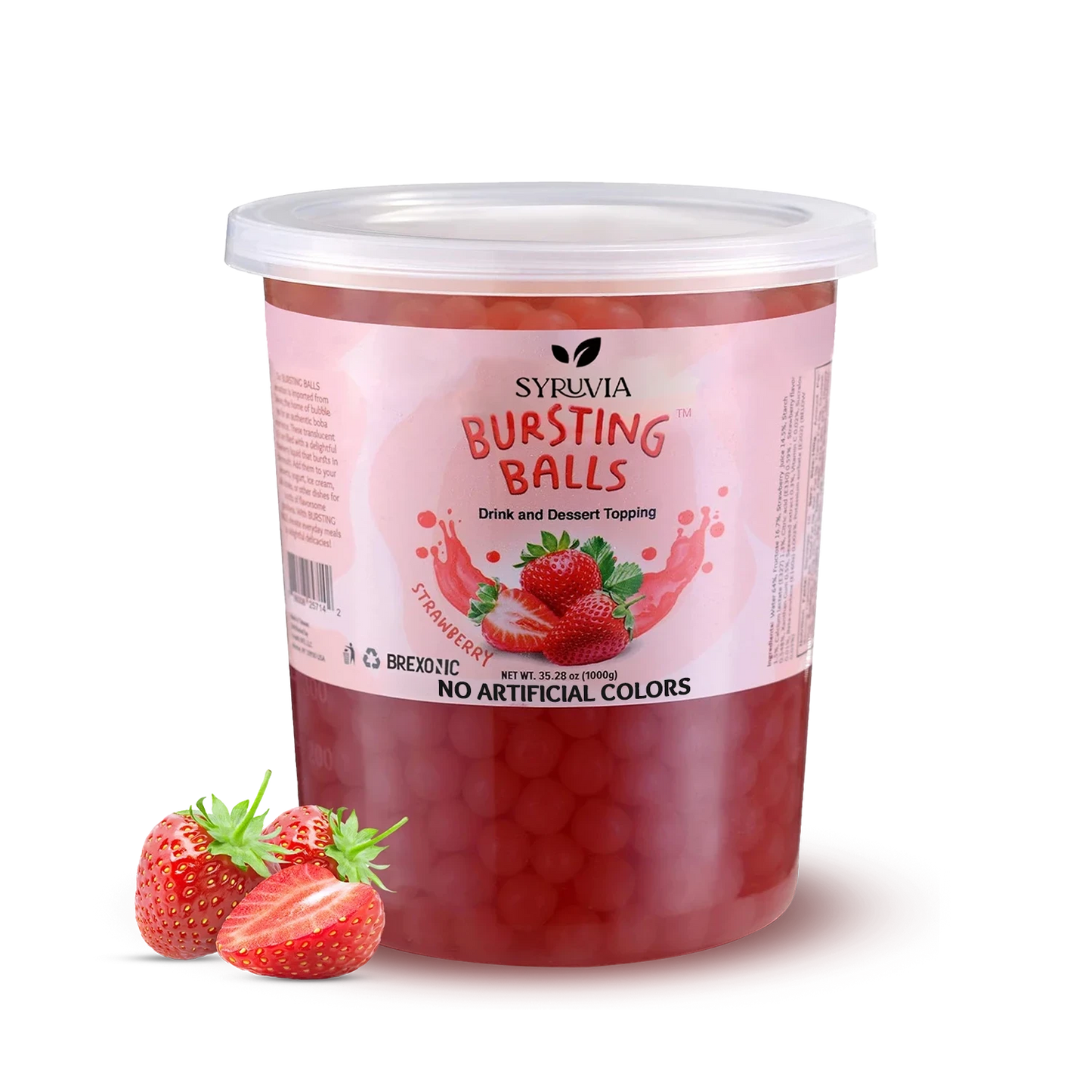 2 LB Strawberry Flavored Popping Boba