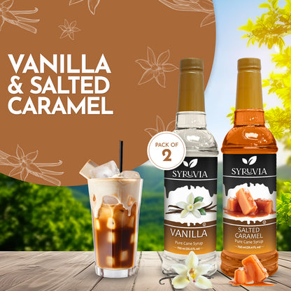 Variety Pack, Vanilla, and Salted Caramel Coffee Syrup