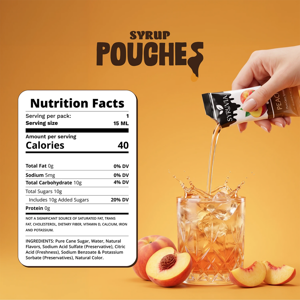 Peach Syrup Pouches