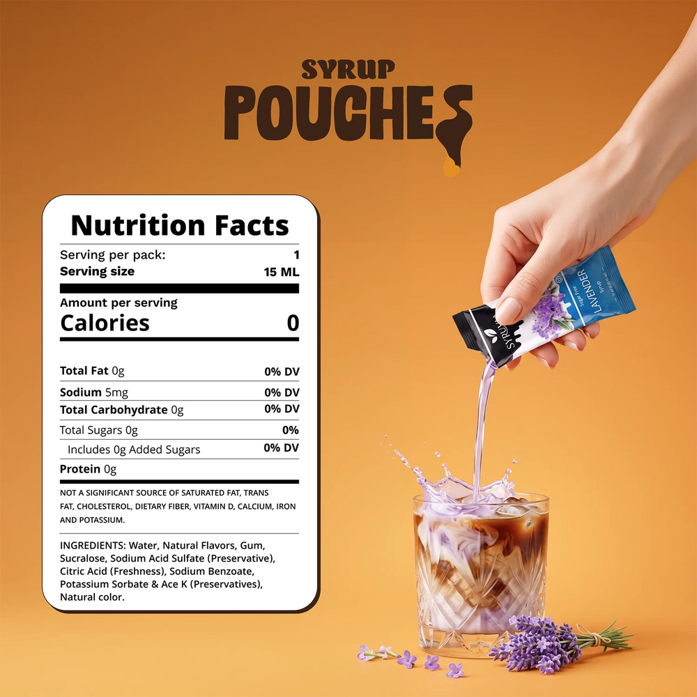 Sugar Free Lavender Syrup Pouches
