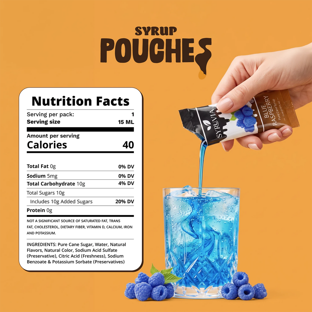 Blue Raspberry Syrup Pouches