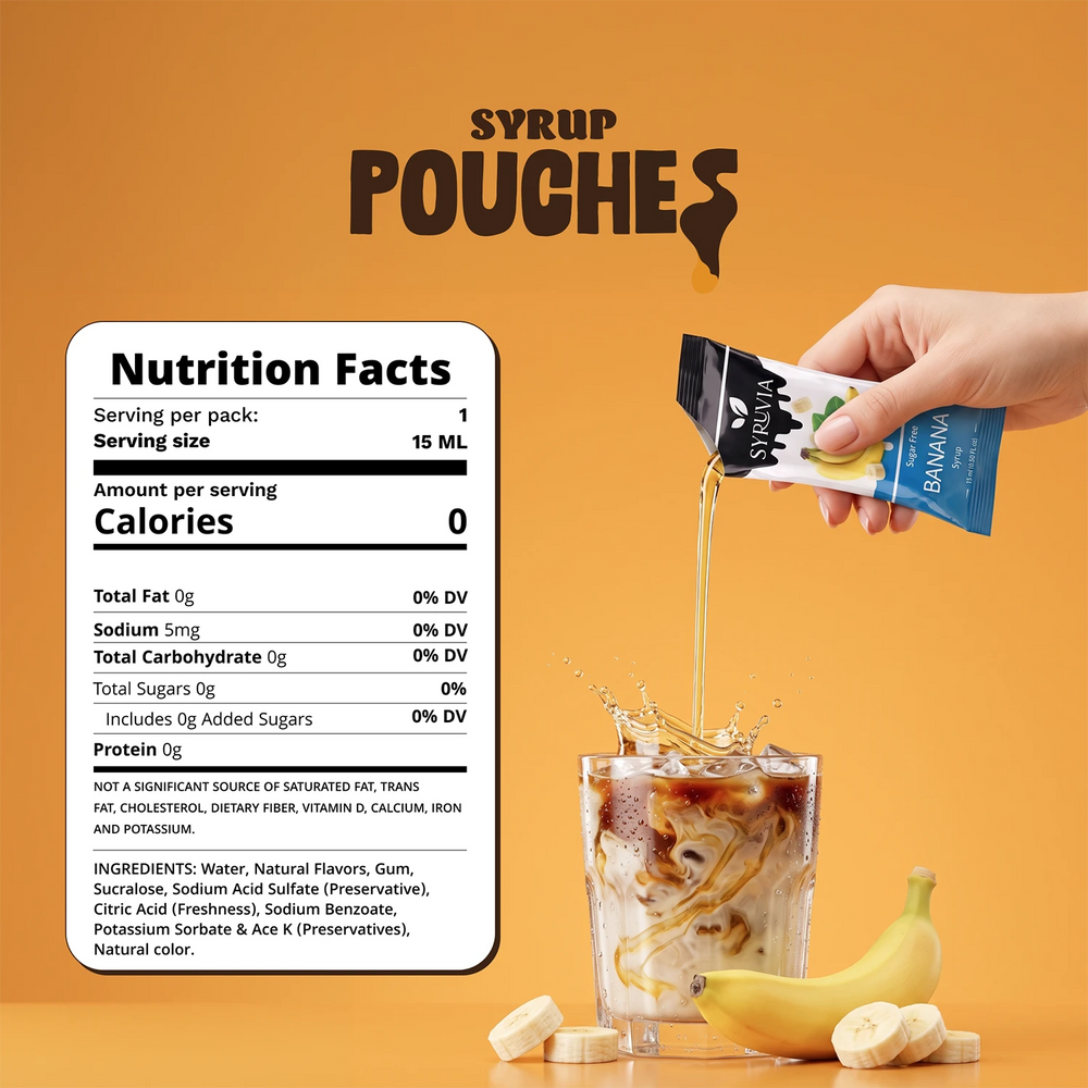 Sugar Free Banana Syrup Pouches