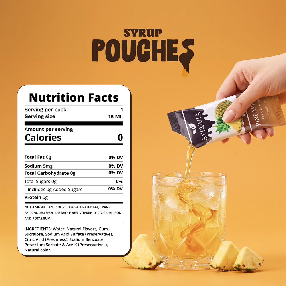 Sugar Free Pineapple Syrup Pouches