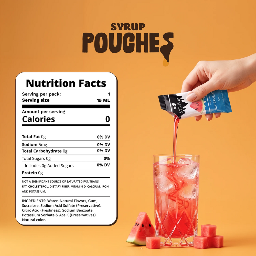 Sugar Free Watermelon Syrup Pouches