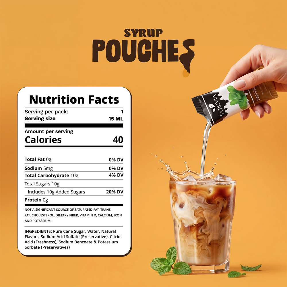 Peppermint Syrup Pouches