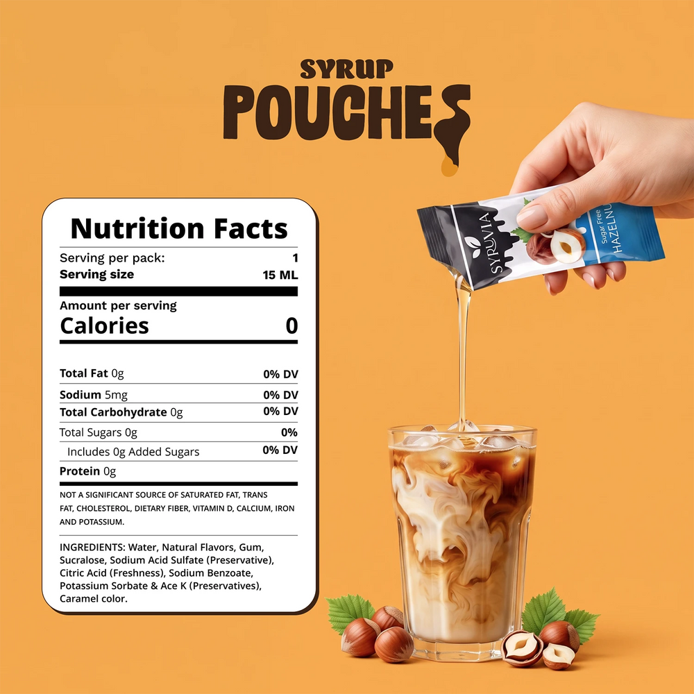 Sugar Free Hazelnut Syrup Pouches