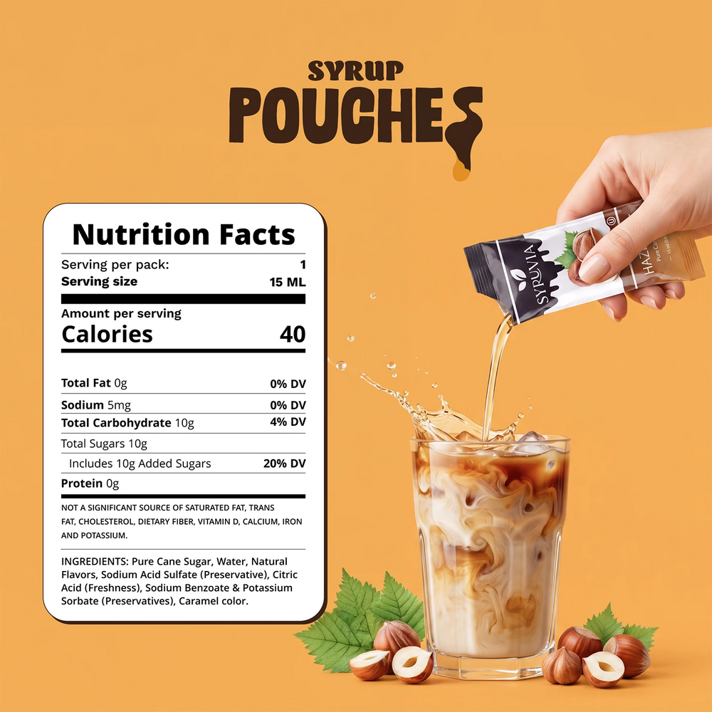 Hazelnut Syrup Pouches