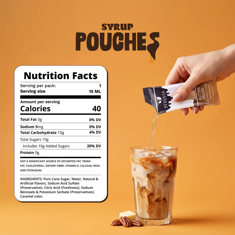 Butter Pecan Syrup Pouches