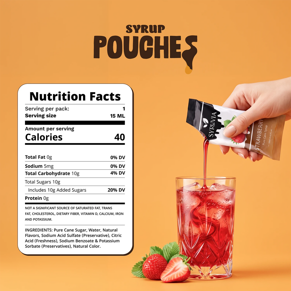 Strawberry Syrup Pouches