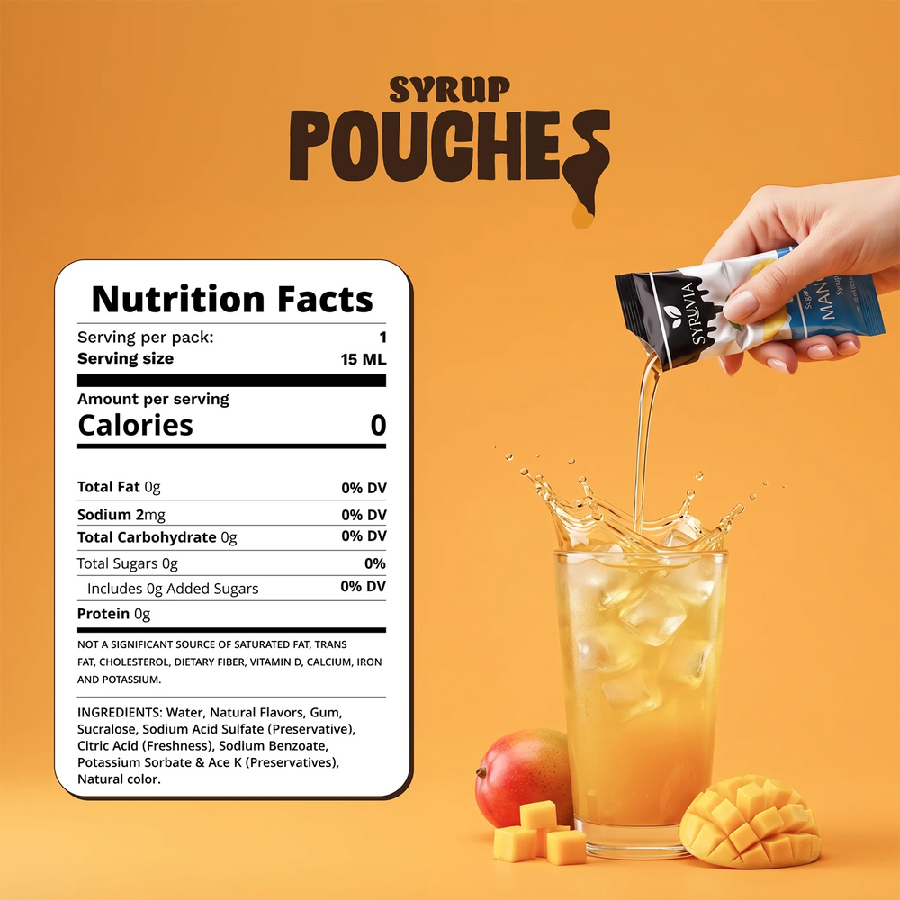 Sugar Free Mango Syrup Pouches