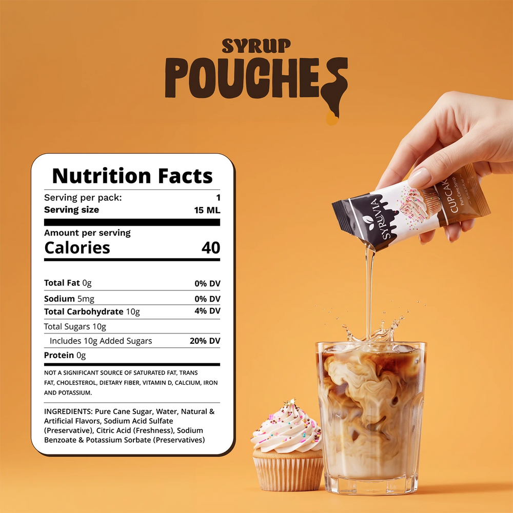 Cupcake Syrup Pouches