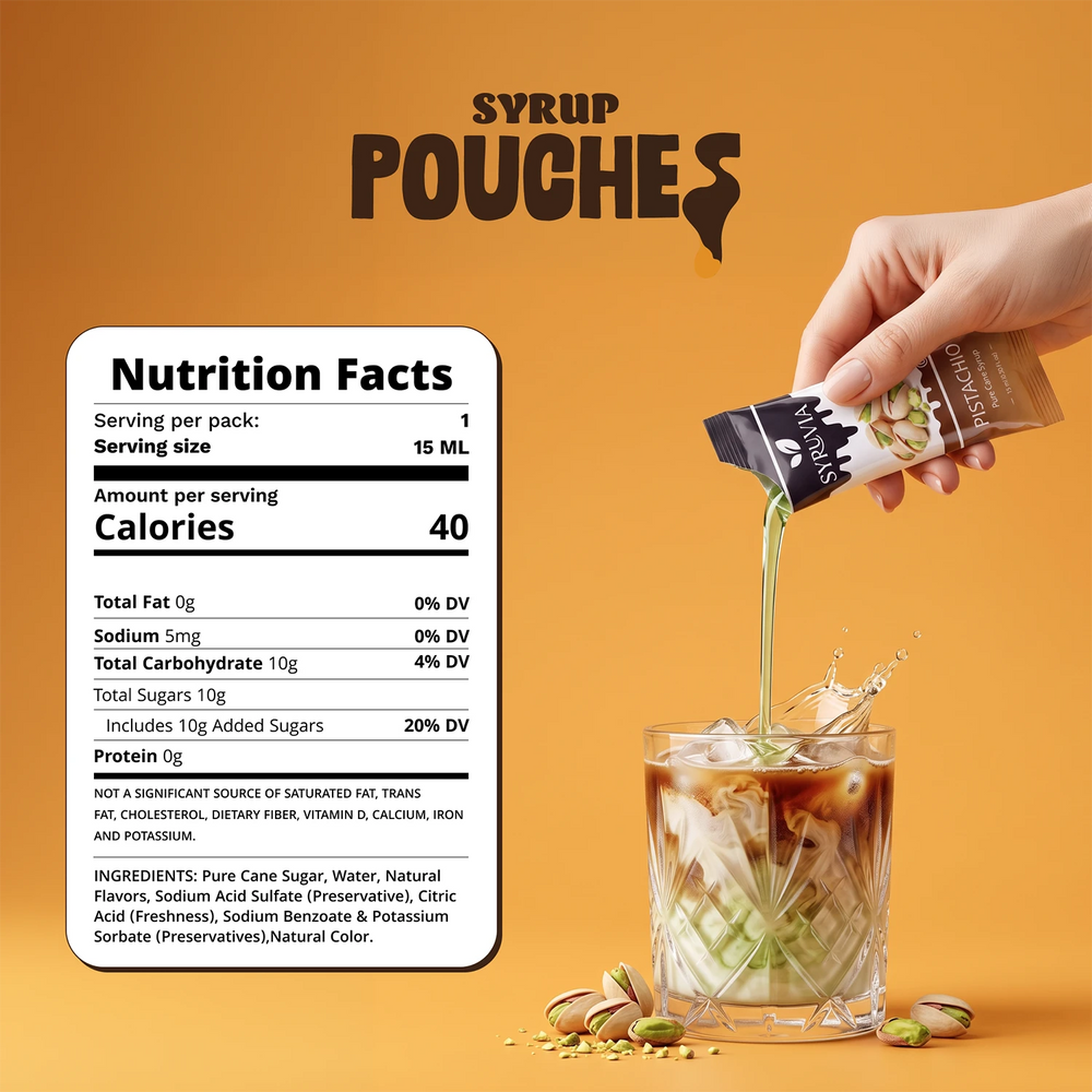 Pistachio Syrup Pouches