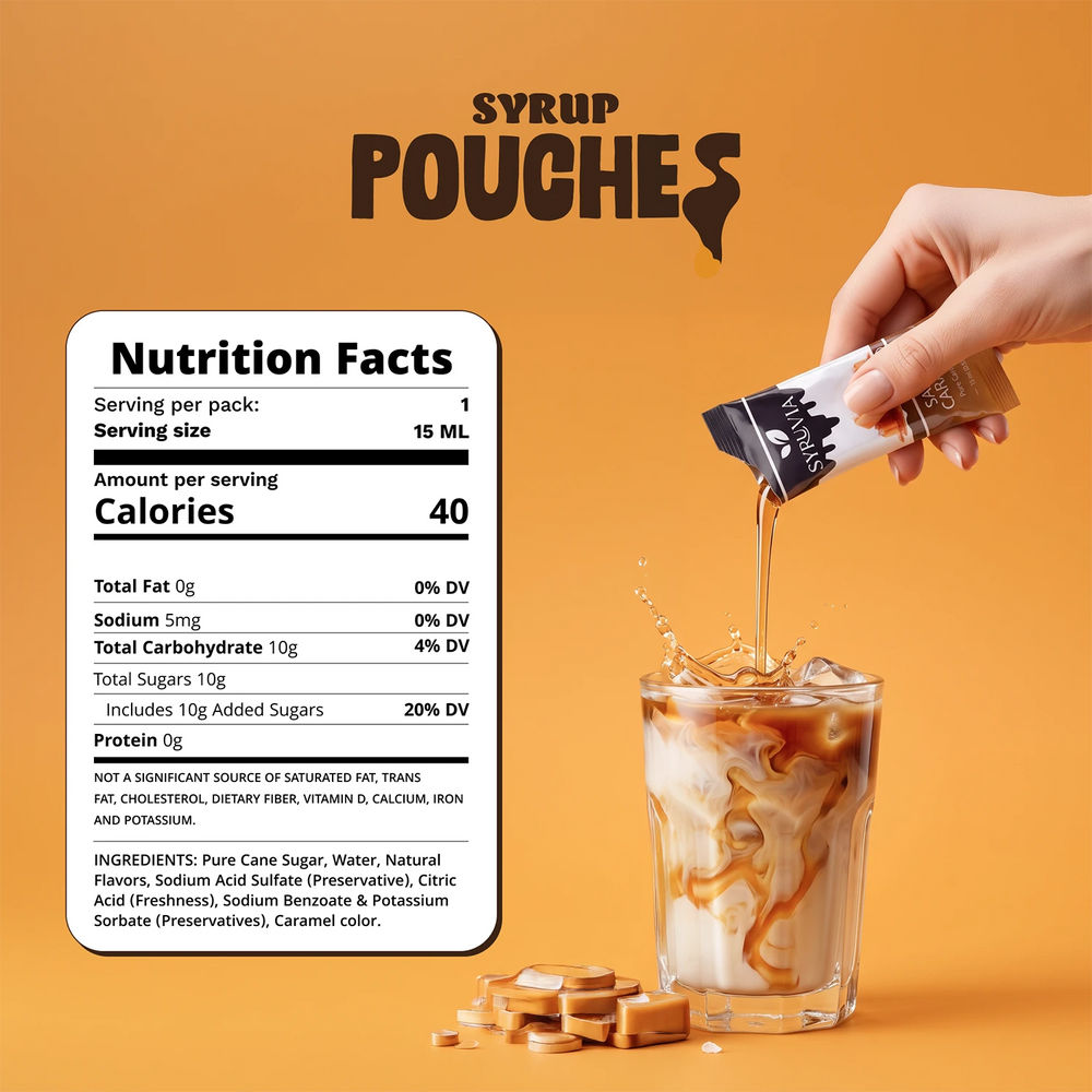 Salted Caramel Syrup Pouches
