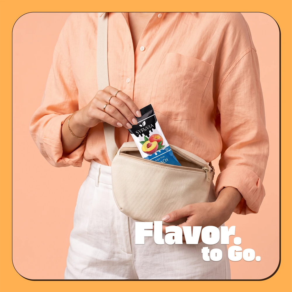 Sugar Free Peach Syrup Pouches