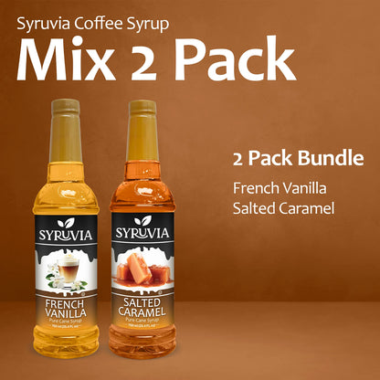 Variety Pack, French Vanilla, and Salted Caramel Syrup