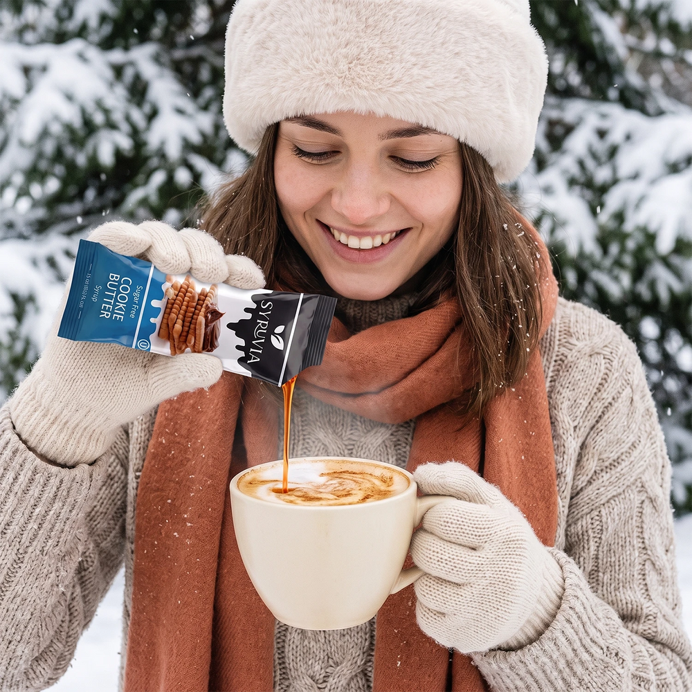 Syruvia Sugar Free Brown Sugar Cinnamon, Pumpkin Spice & Cookie Butter Syrup Pouch