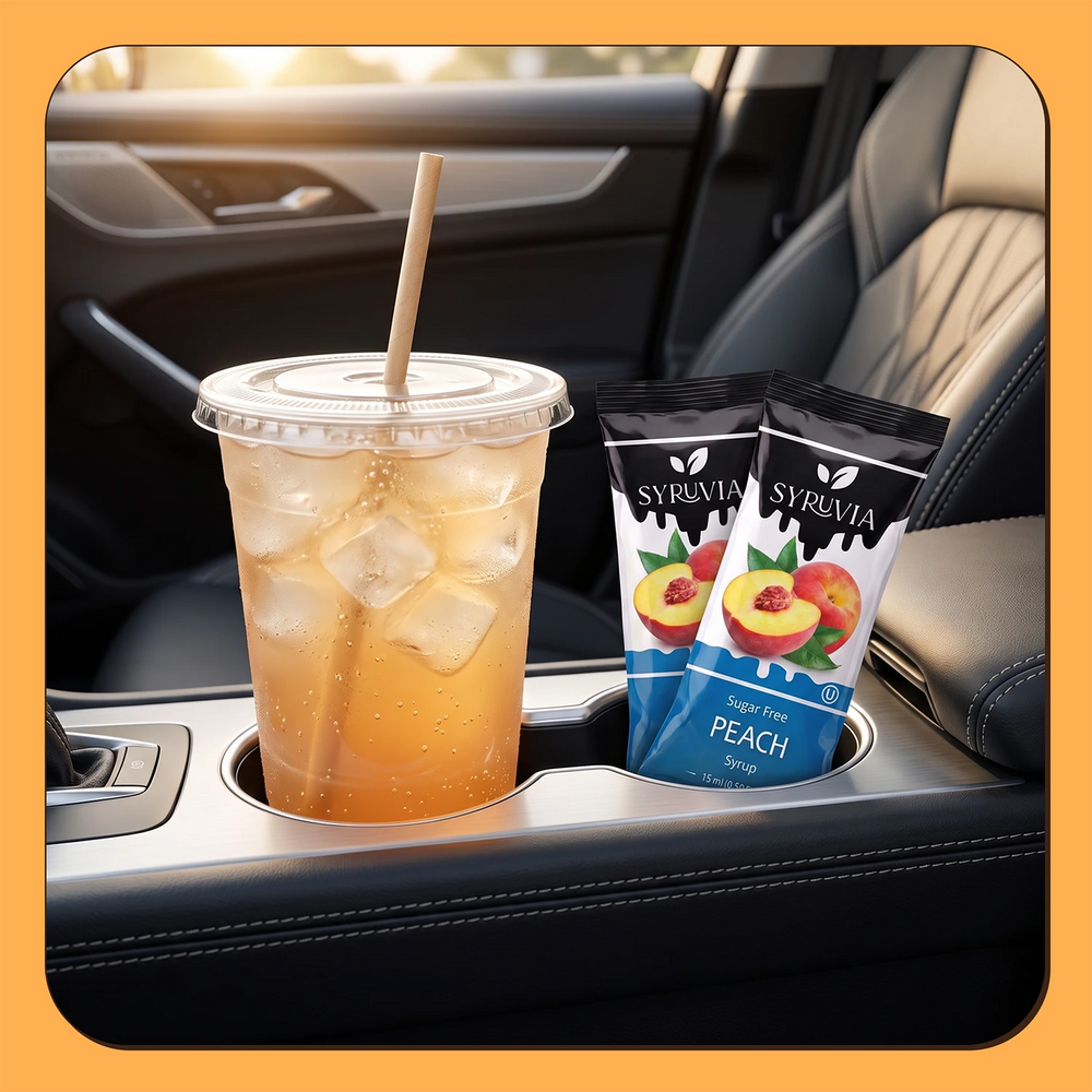 Sugar Free Peach Syrup Pouches