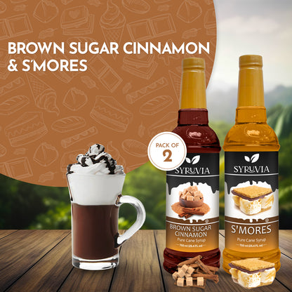 Variety Pack, Brown Sugar Cinnamon, and Smores Coffee Syrup