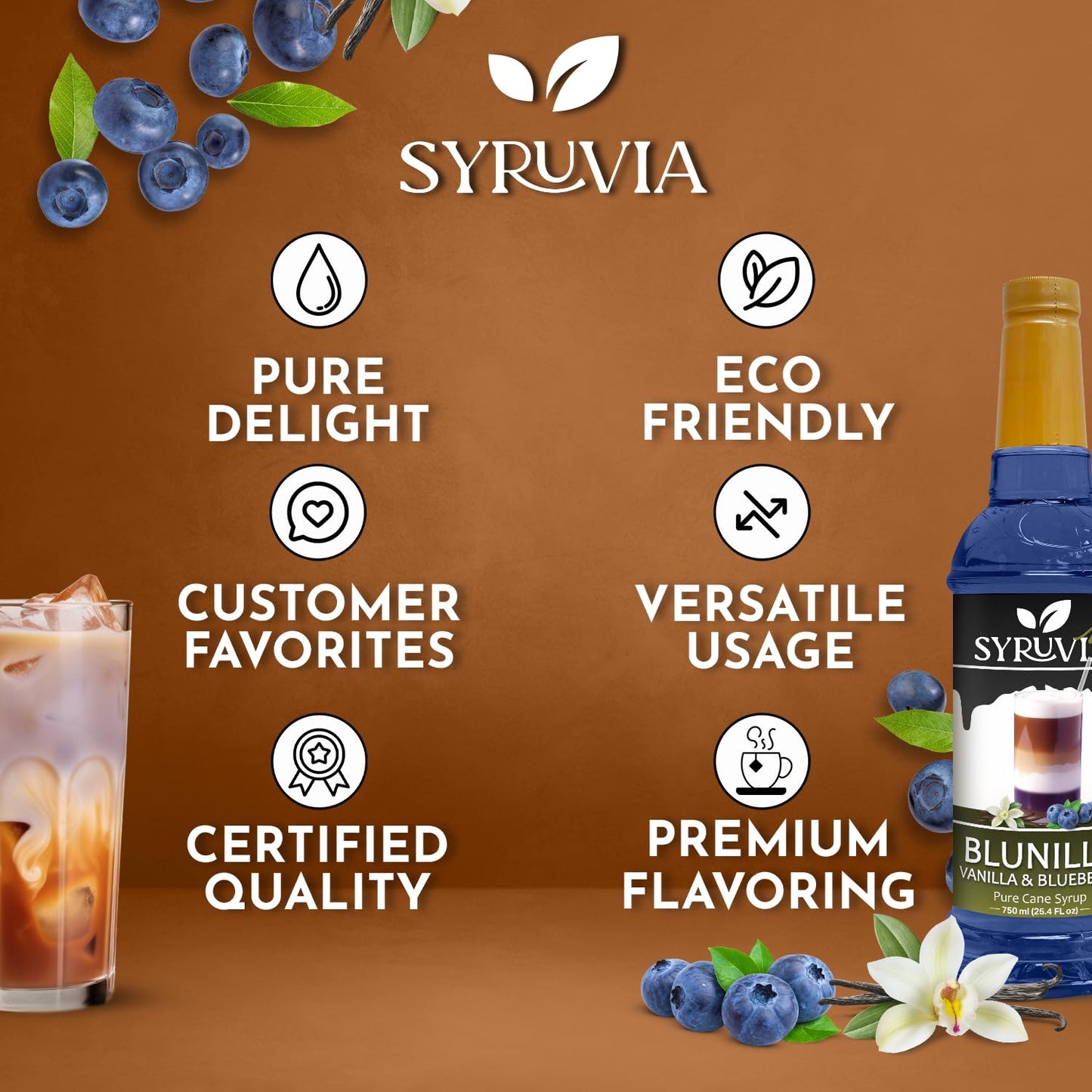 BLUNILLA Syrup Vanilla Blueberry