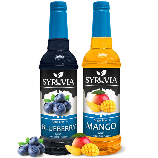 Variety Pack, Sugar Free Blueberry, and Mango Syrup