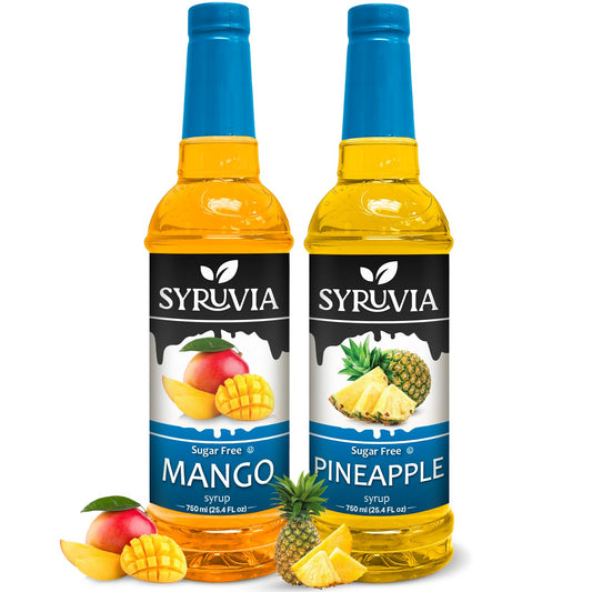 Variety Pack, Sugar Free Mango, and Pineapple Syrup