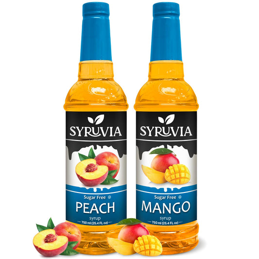 Variety Pack, Sugar Free Peach, and Mango Syrup