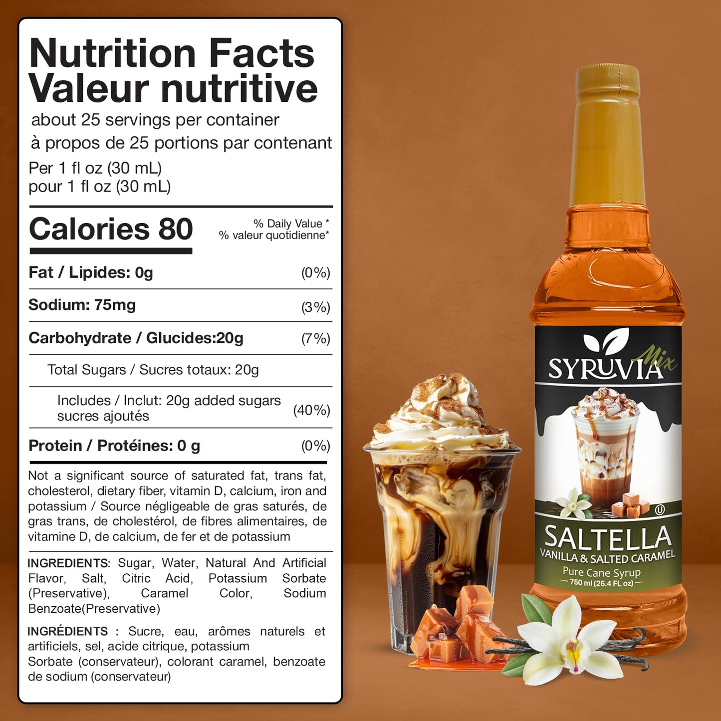 SALTELLA Syrup Vanilla Salted Caramel