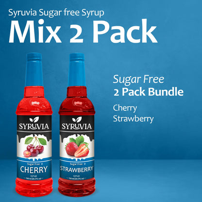 Variety Pack, Sugar Free Cherry, and Strawberry Syrup