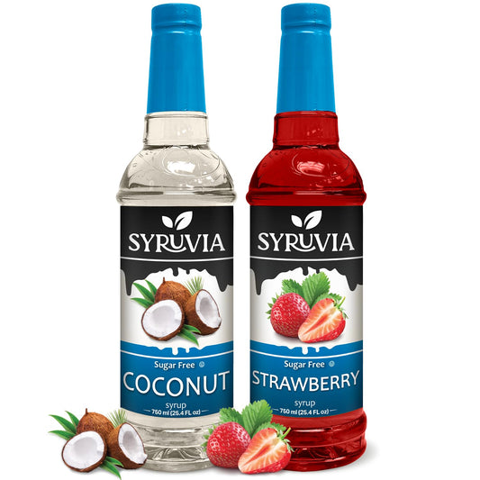 Variety Pack, Sugar Free Coconut, and Strawberry Syrup