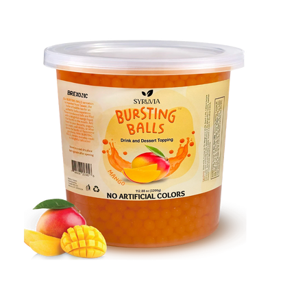 7 LB Mango Flavored Popping Boba
