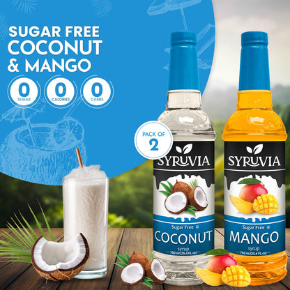 Variety Pack, Sugar Free Coconut, and Mango Syrup