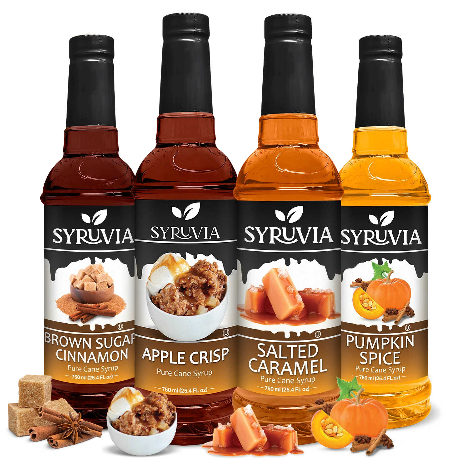 Apple Crisp Syrup Salted Caramel Syrup Pumpkin Spice Syrup Brown Sugar Cinnamon Syrup 