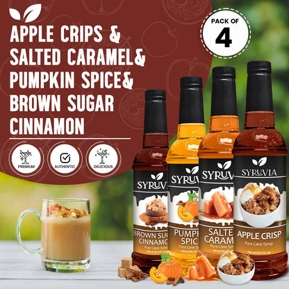 Apple Crisp coffee Syrup Salted Caramel coffee Syrup Pumpkin Spice coffee Syrup Brown Sugar Cinnamon coffee Syrup 