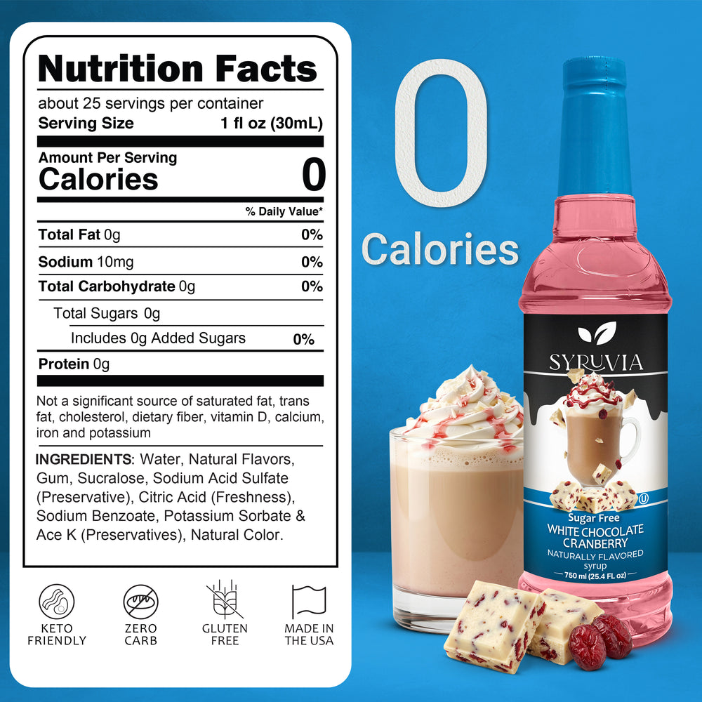 Sugar Free White Chocolate Cranberry Syrup