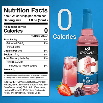 Sugar Free Pink Splash Syrup