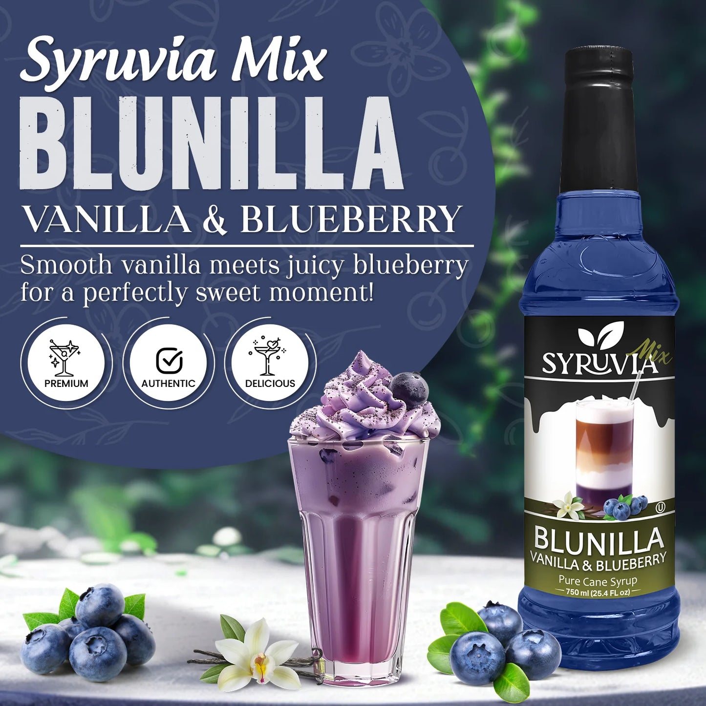 BLUNILLA Syrup™  Vanilla Blueberry