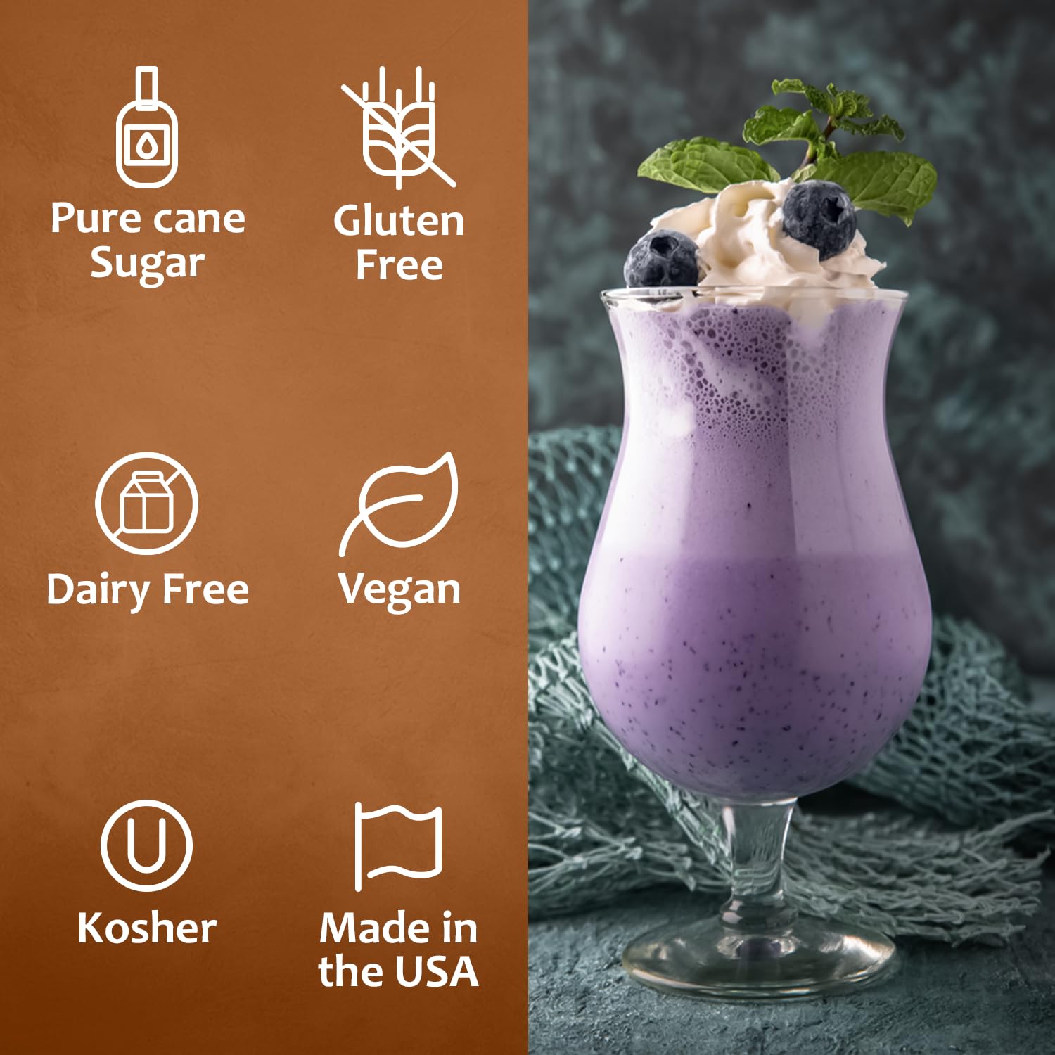 BLUNILLA Syrup™  Vanilla Blueberry Dairy Free