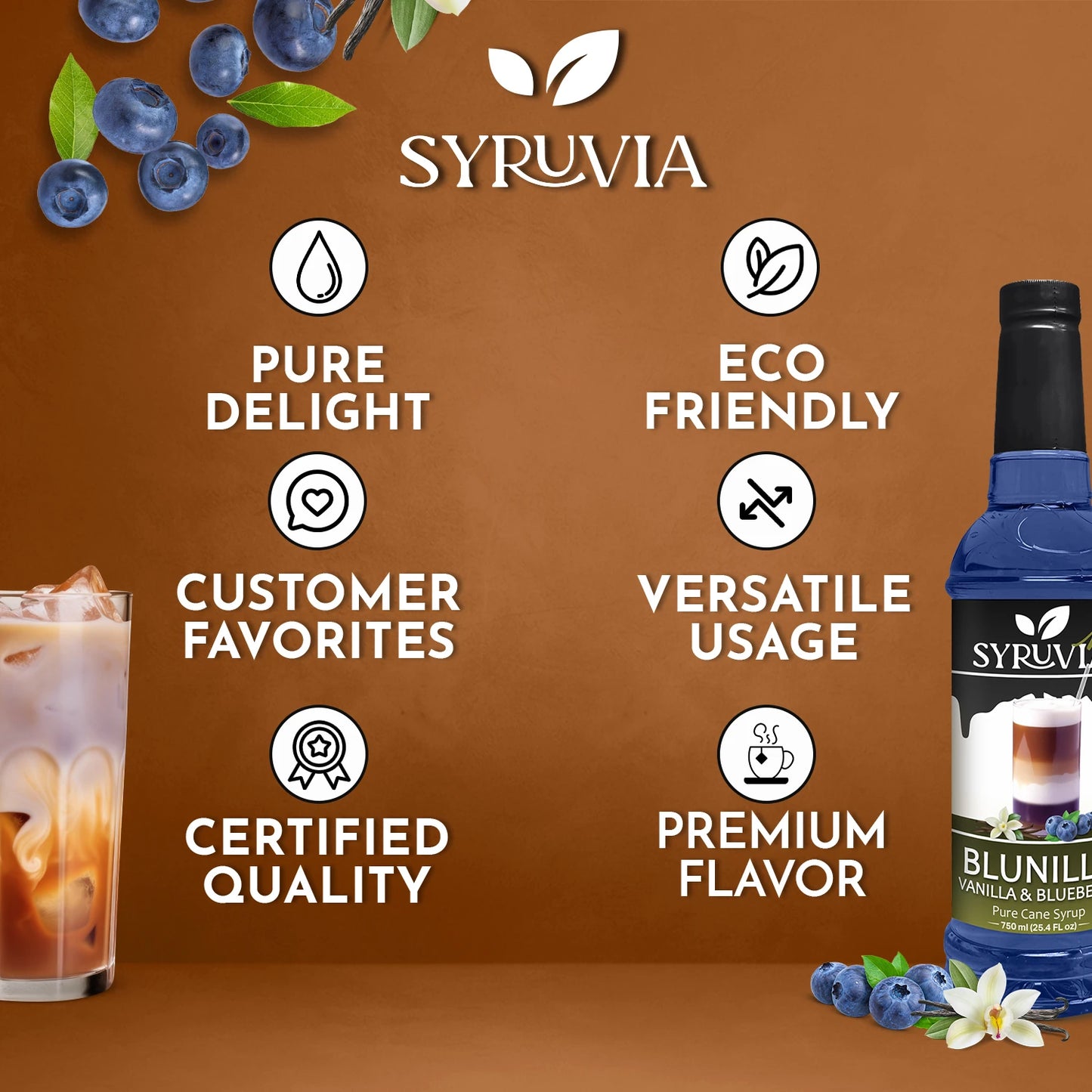 BLUNILLA Syrup™  Vanilla Blueberry Premium Flavoring
