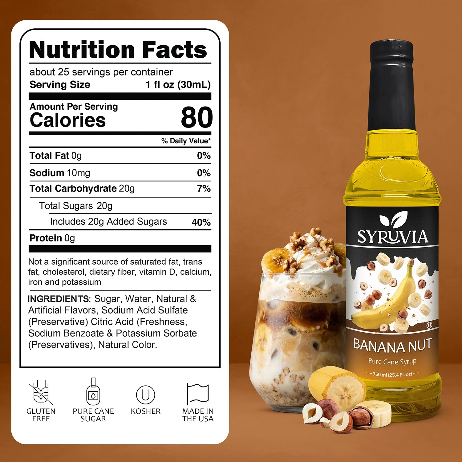 Banana Nut Syrup Nutrition Facts